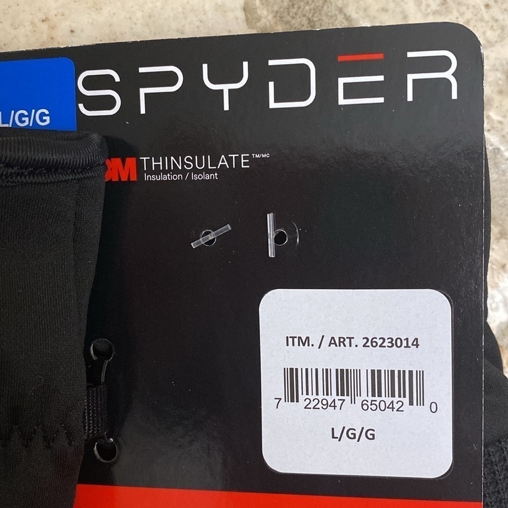 NWT Spyder Core Conduct Gloves 3M Thinsulate touchscreen compatible leather L - Picture 7 of 9
